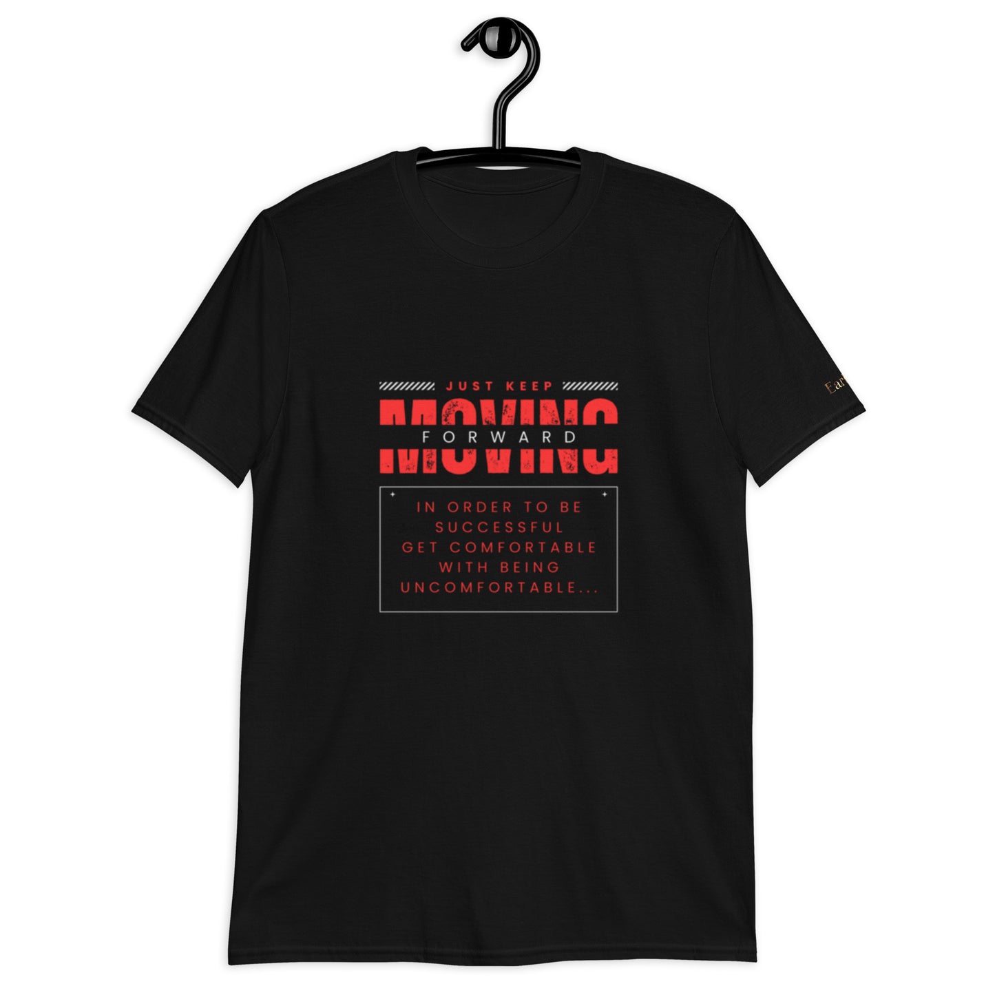 "Keep moving forward" black Short-Sleeve Tee-Shirt (red design)