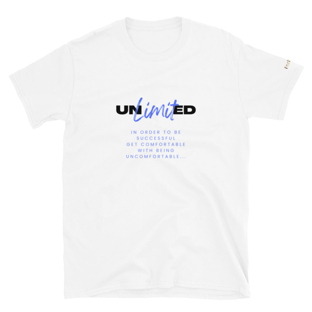"Unlimited" Short-Sleeve Tee-Shirt (blue design)