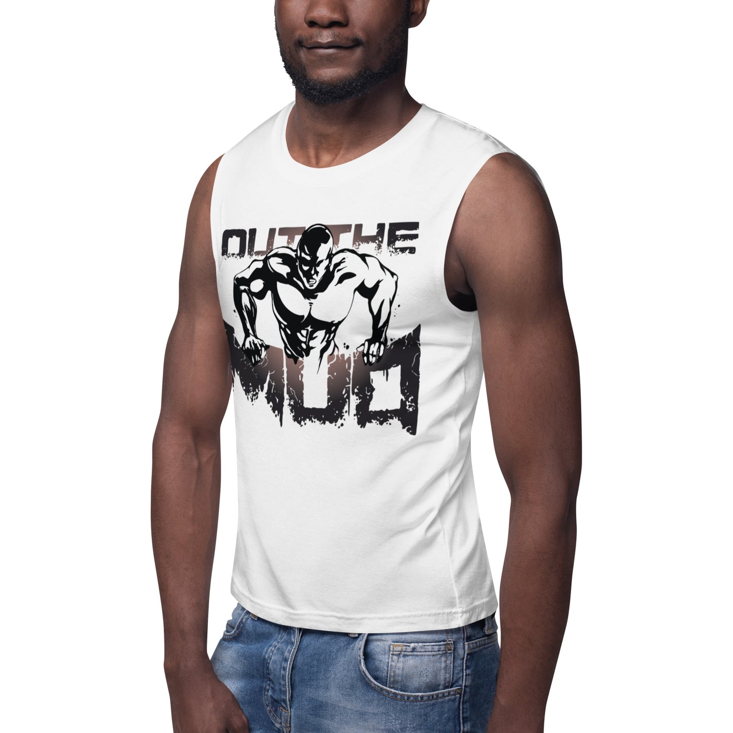 Mens "out the mud" Muscle Tee