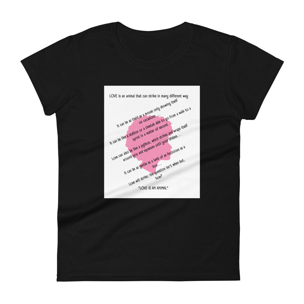 "love is an animal" extended version (Black) short sleeve tees