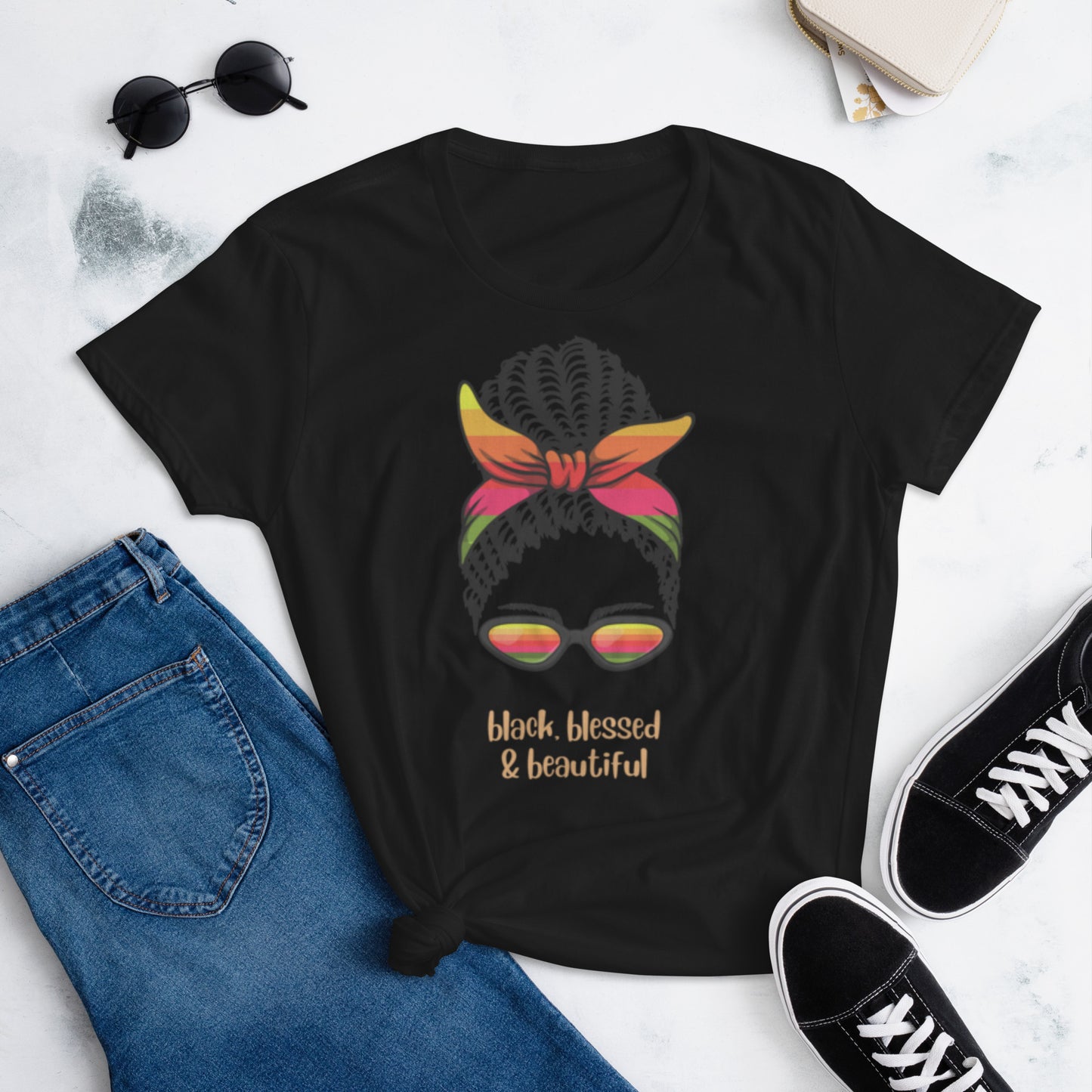 (Black) Black, Blessed & Beautiful Tee