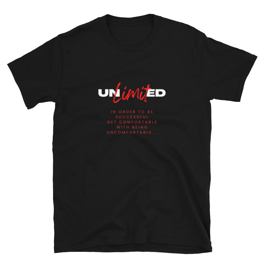 "Unlimited" black Short-Sleeve Tee-Shirt (red design)