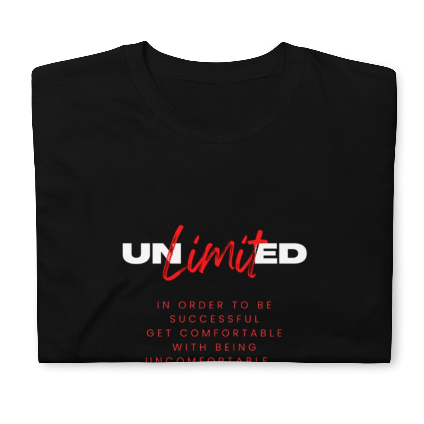 "Unlimited" black Short-Sleeve Tee-Shirt (red design)