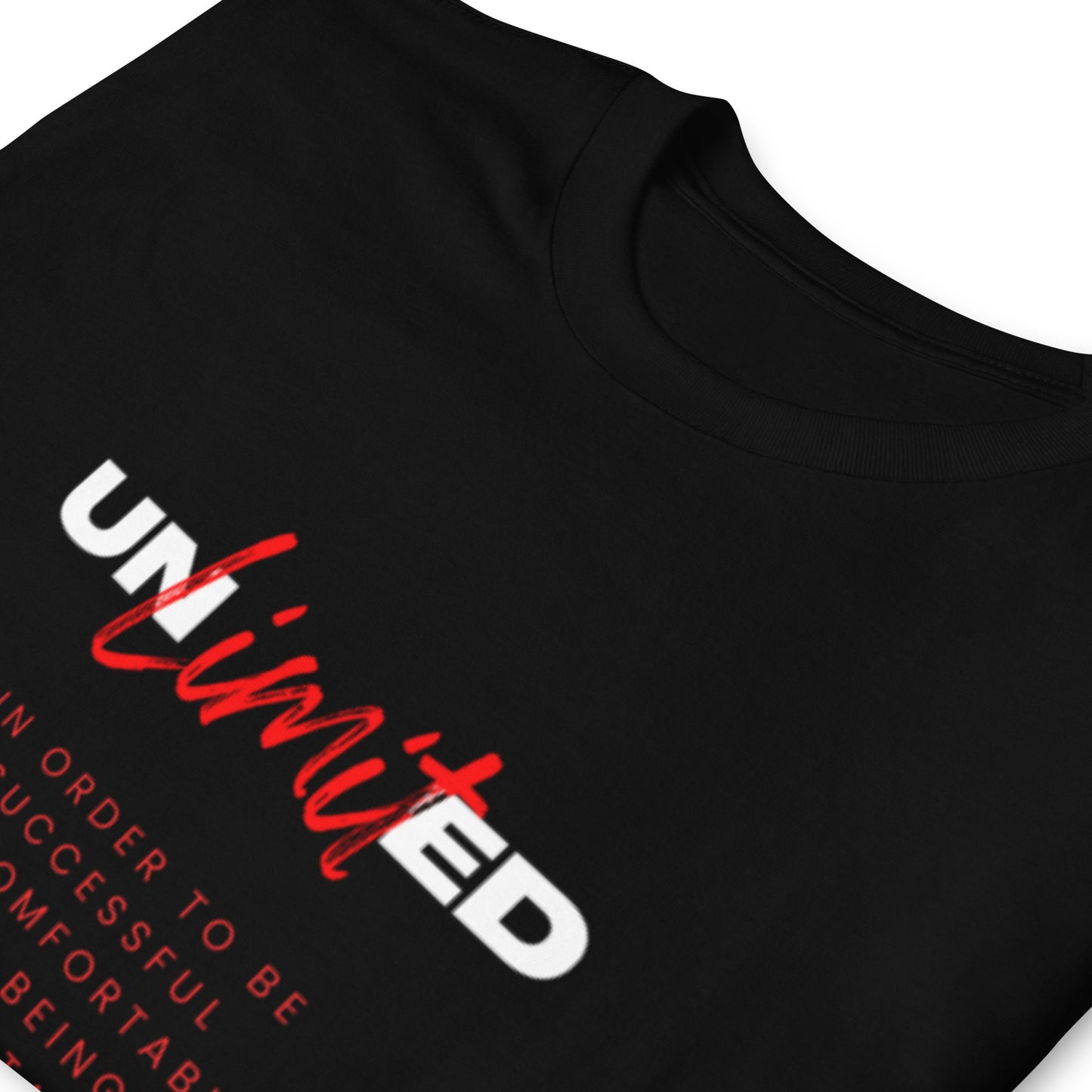 "Unlimited" black Short-Sleeve Tee-Shirt (red design)